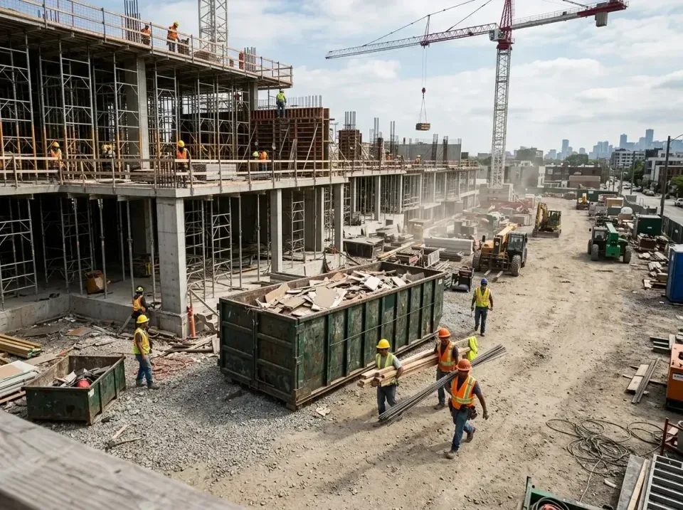 commercial-construction-site-w-002 — frequently asked questions, Low Cost Construction Dumpster Rental in Vadnais Heights, MN